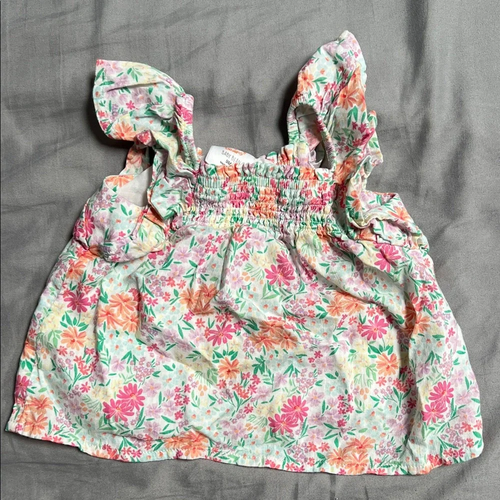 jumping beans Floral Ruffle Tank & Bloomers - Pink, Green, Orange
